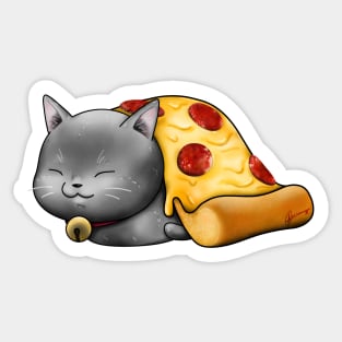 Purrpurroni Pizza Sticker